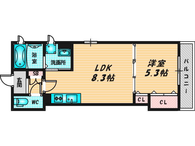 シンプルで使い勝手の良い間取り 