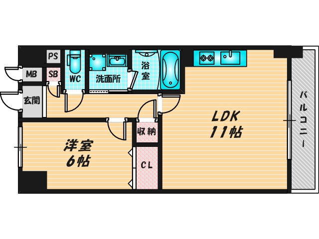 シンプルで使い勝手の良い間取り 
