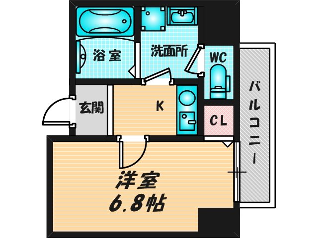 バス・トイレがセパレート、収納がある住みやすい間取りです。 