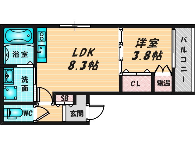 シンプルで使い勝手の良い間取り 
