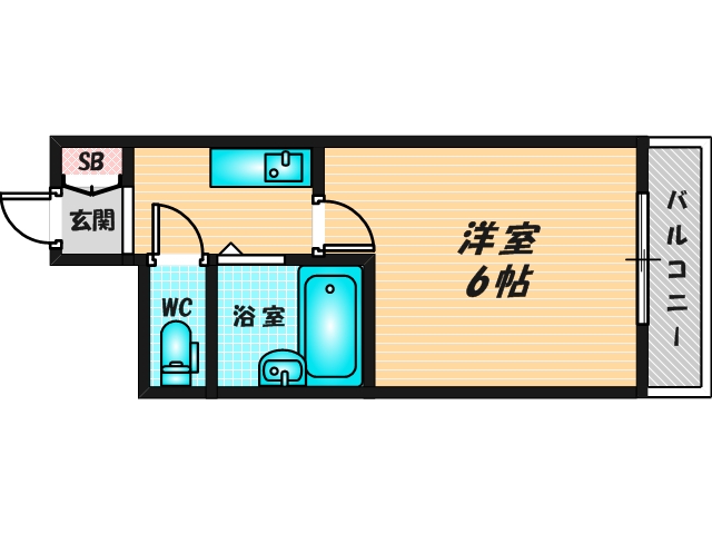 バス・トイレがセパレート、収納がある住みやすい間取りです。 