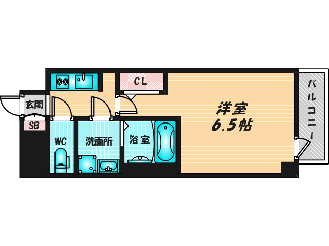 ゆったりくつろげる単身さん向けの間取り。 