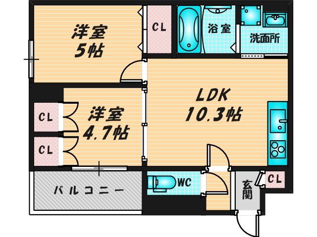 新婚さんにピッタリ。使いやすいゆったりとした間取り。 