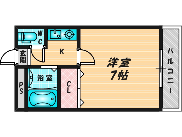 バス・トイレがセパレート、収納がある住みやすい間取りです。 