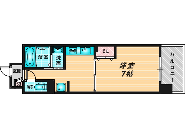 バス・トイレがセパレート、収納がある住みやすい間取りです。 