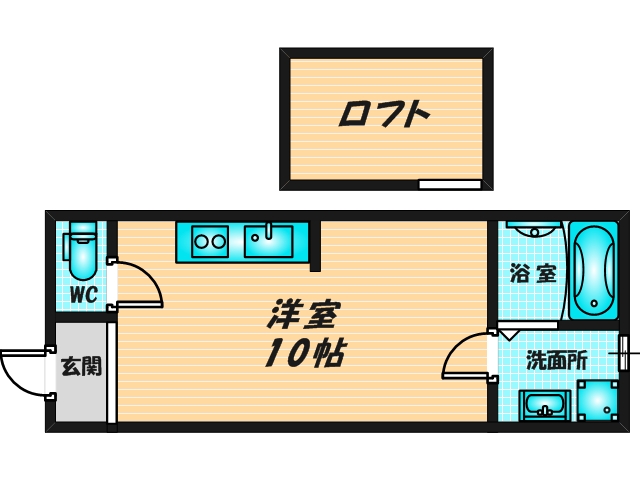 バス・トイレがセパレート、収納がある住みやすい間取りです。 
