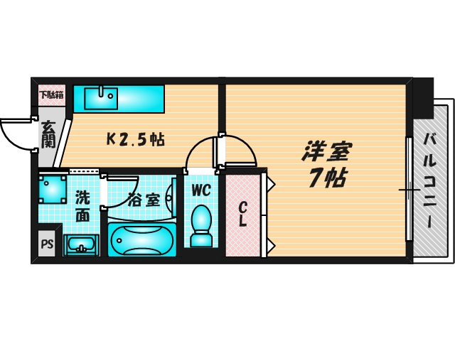 バス・トイレがセパレート、収納がある住みやすい間取りです。 
