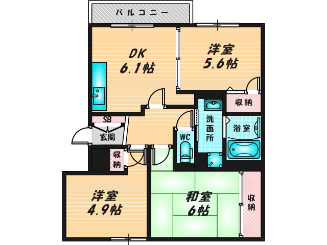 和室のあるゆったりした間取です。一度ご覧ください。 