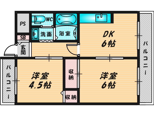 新婚さんにピッタリ。使いやすいゆったりとした間取り。 