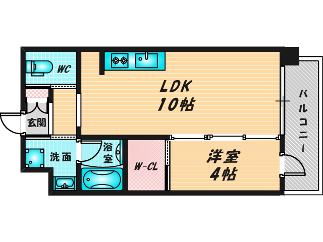 バス・トイレがセパレート、収納がある住みやすい間取りです。 