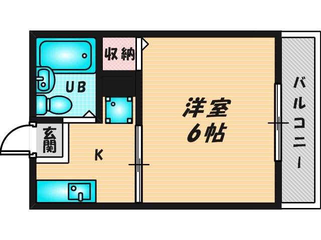 シンプルな単身さん向きのマンションです。 