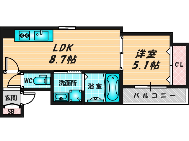 シンプルで使い勝手の良い間取り 