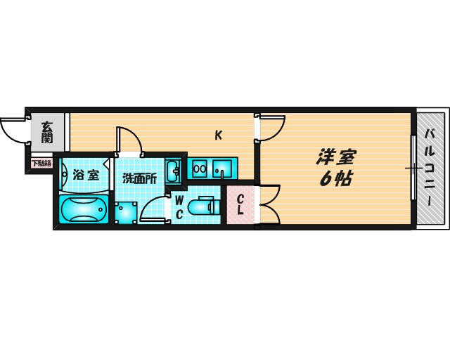 バス・トイレがセパレート、収納がある住みやすい間取りです。 