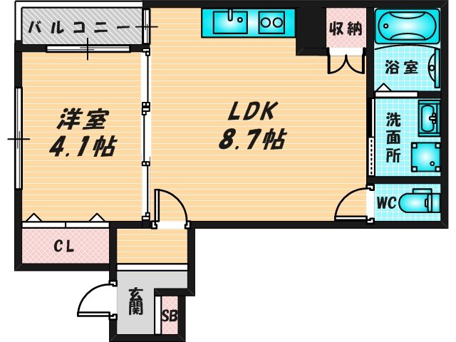 新婚さんにピッタリ。使いやすいゆったりとした間取り。 