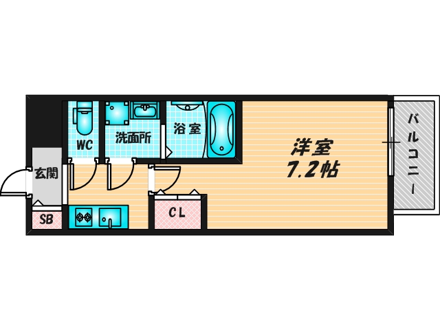 ゆったりくつろげる単身さん向けの間取り。 