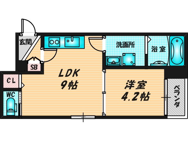 バス・トイレがセパレート、収納がある住みやすい間取りです。 
