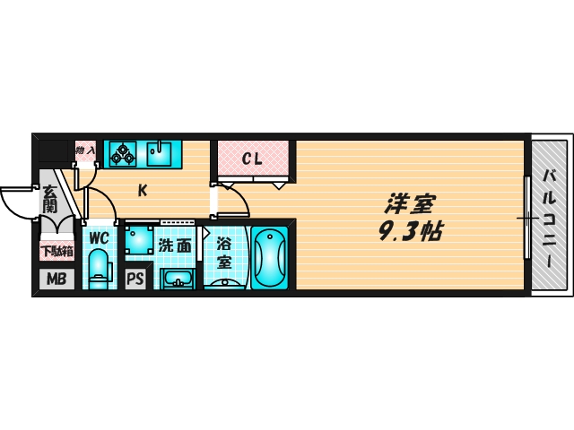 バス・トイレがセパレート、収納がある住みやすい間取りです。 