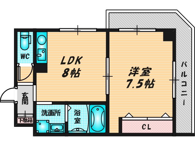 バス・トイレがセパレート、収納がある住みやすい間取りです。 