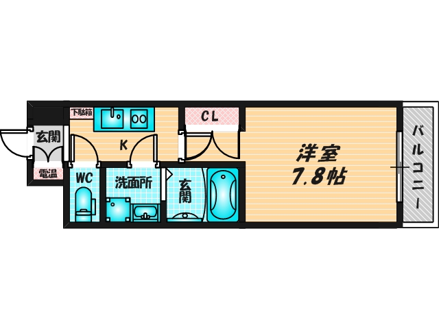 バス・トイレがセパレート、収納がある住みやすい間取りです。 