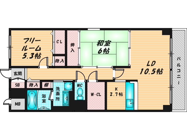 和室のあるゆったりした間取です。一度ご覧ください。 