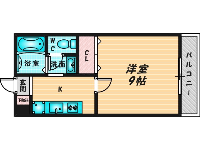 バス・トイレがセパレート、収納がある住みやすい間取りです。 