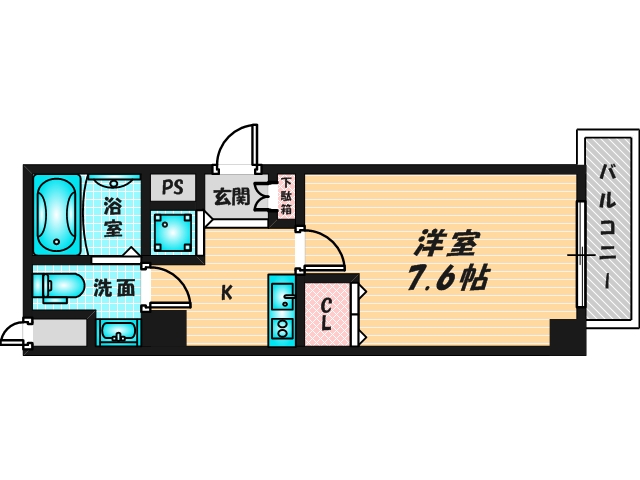 バス・トイレがセパレート、収納がある住みやすい間取りです。 