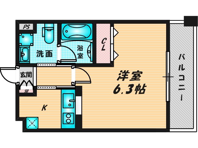 バス・トイレがセパレート、収納がある住みやすい間取りです。 