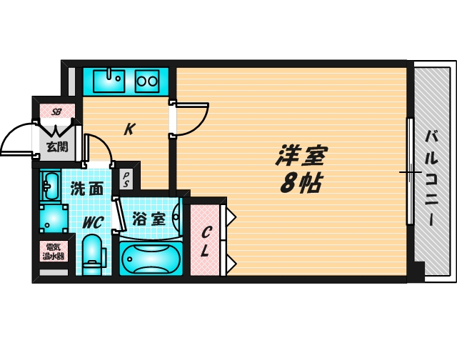 バス・トイレがセパレート、収納がある住みやすい間取りです。 