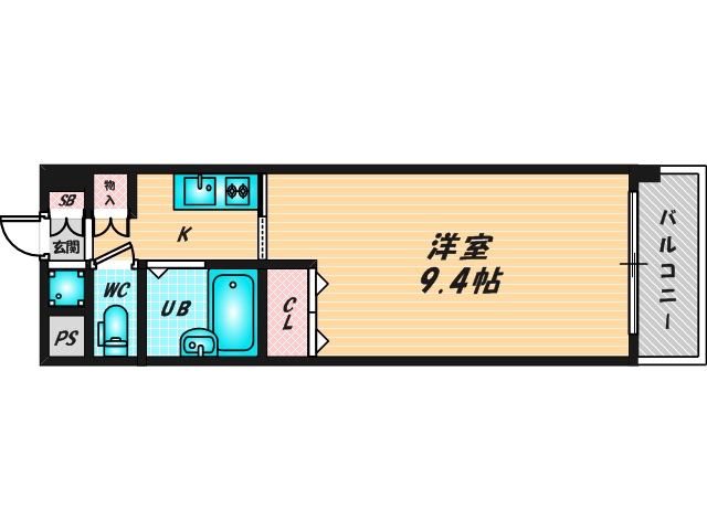 バス・トイレがセパレート、収納がある住みやすい間取りです。 