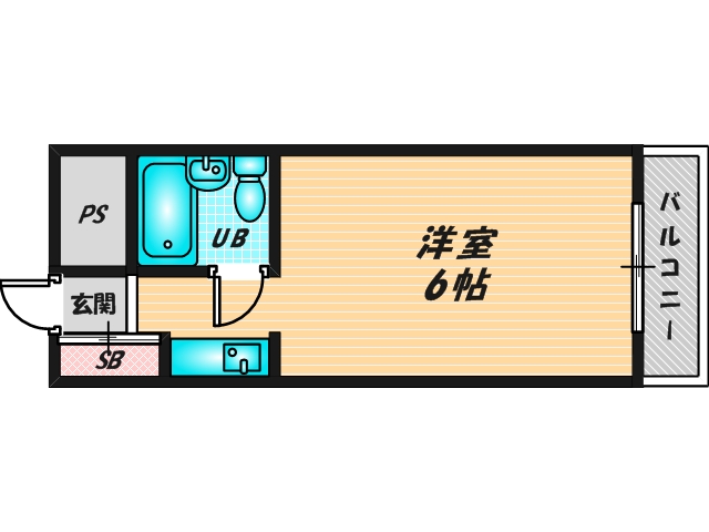 シンプルな単身さん向きのマンションです。 