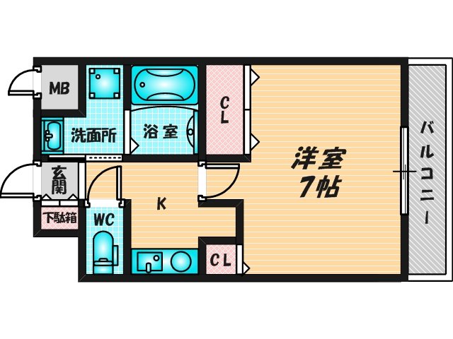 バス・トイレがセパレート、収納がある住みやすい間取りです。 