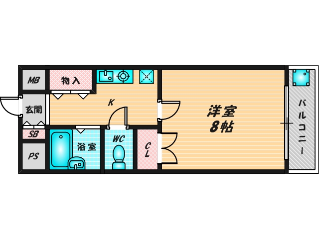 バス・トイレがセパレート、収納がある住みやすい間取りです。 