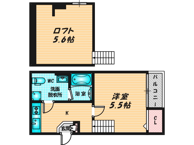 シンプルな単身さん向きのマンションです。