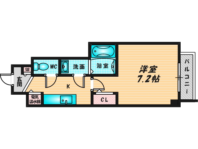 バス・トイレがセパレート、収納がある住みやすい間取りです。 