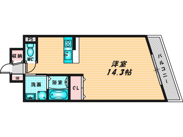 初めての1人暮らしにピッタリのコンパクトな間取です。 