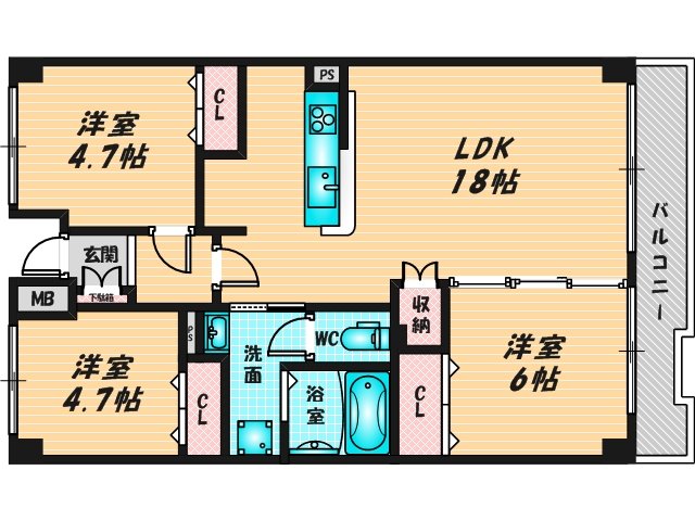 お子さんの遊ぶスペースもしっかり確保された間取りです。 