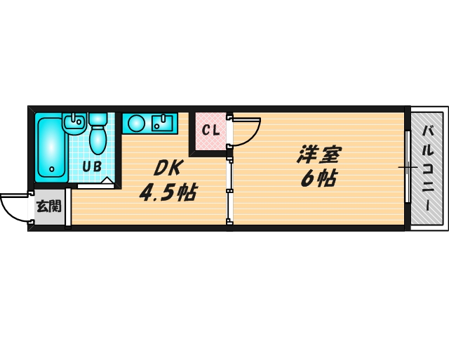 シンプルな単身さん向きのマンションです。