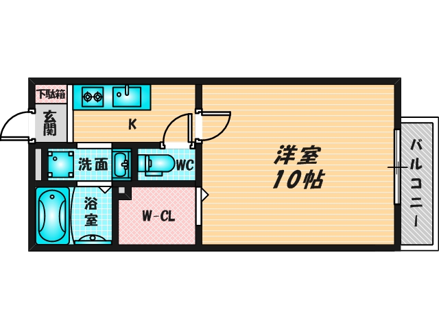 バス・トイレがセパレート、収納がある住みやすい間取りです。 