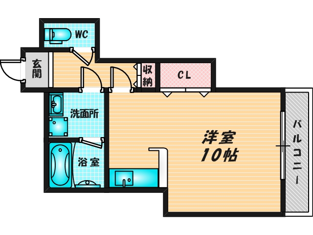 バス・トイレがセパレート、収納がある住みやすい間取りです。 