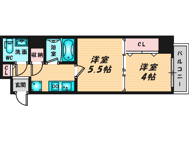 シンプルな単身さん向きのマンションです。  