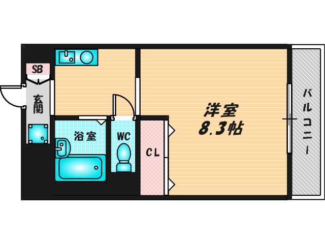 バス・トイレがセパレート、収納がある住みやすい間取りです。 