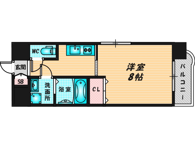 バス・トイレがセパレート、収納がある住みやすい間取りです。 