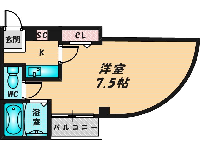 バス・トイレがセパレート、収納がある住みやすい間取りです。 