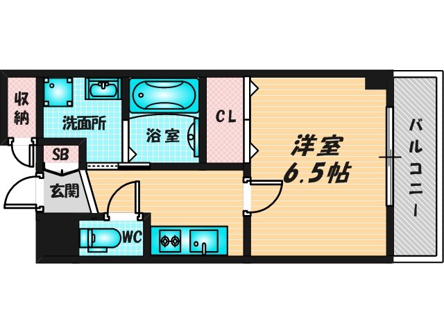 ゆったりくつろげる単身さん向けの間取り。 