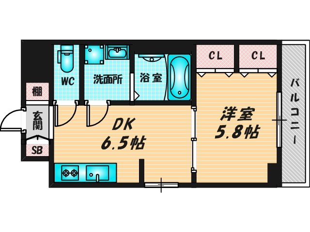 ゆったりくつろげる単身さん向けの間取り。 