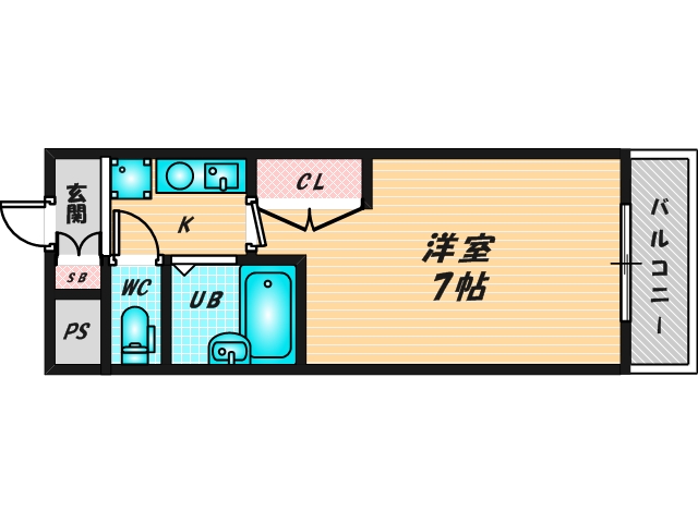 バス・トイレがセパレート、収納がある住みやすい間取りです。 