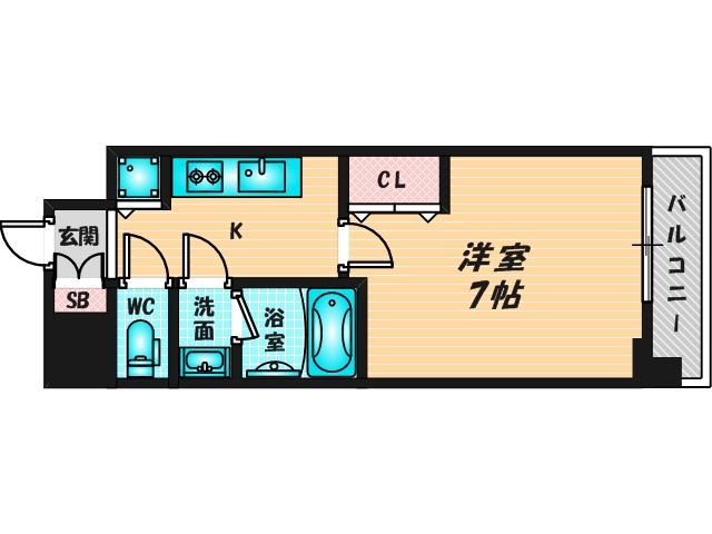 シンプルで使い勝手の良い間取り 
