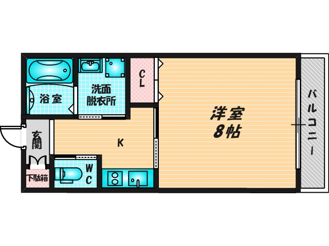 初めての1人暮らしにピッタリのコンパクトな間取です。 