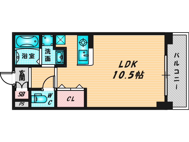 バス・トイレがセパレート、収納がある住みやすい間取りです。 