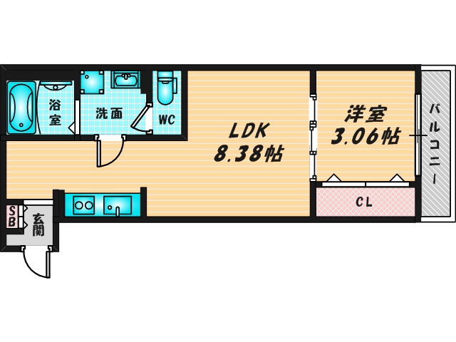 シンプルで使い勝手の良い間取り 